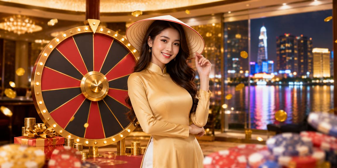 Người dùng TP.HCM trải nghiệm roulette trực tuyến qua ứng dụng 580vn với hình ảnh nón lá